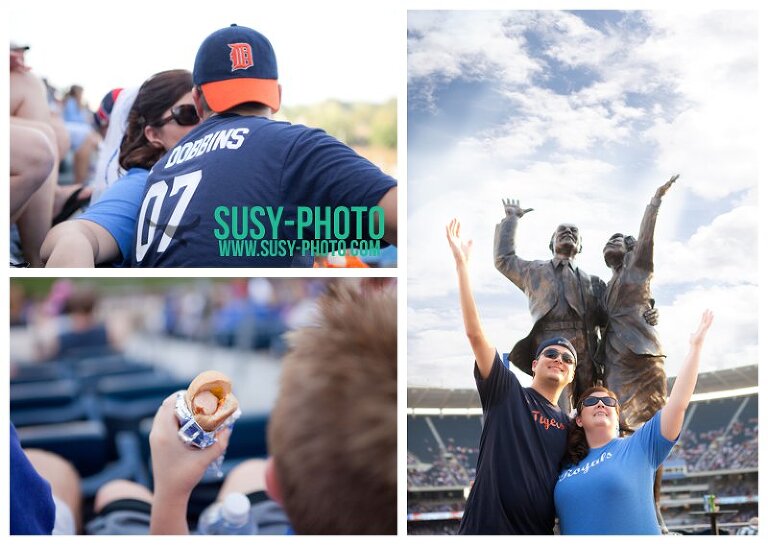 Kansas City Royals baseball wedding reception with the best wedding photographer in Kansas City Susy photo KC