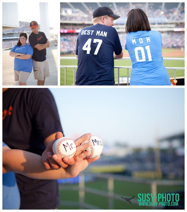 Kansas City Royals baseball wedding reception with the best wedding photographer in Kansas City Susy photo KC