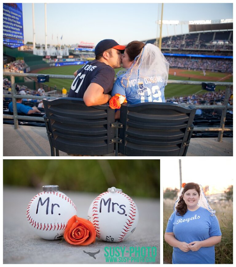 Kansas City Royals baseball wedding reception with the best wedding photographer in Kansas City Susy photo KC