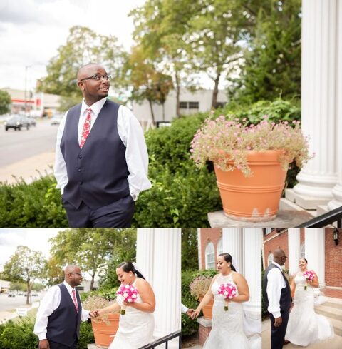 Kansas City wedding photographer on bride & groom wedding day with Susy photo at the Deleon event space