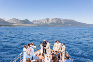 South Lake Tahoe Blue Wave yacht wedding