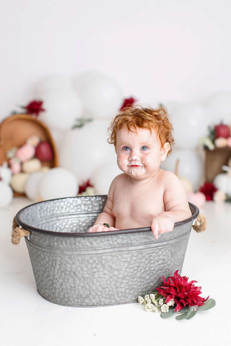 Kansas City cake smash photographer Fall 