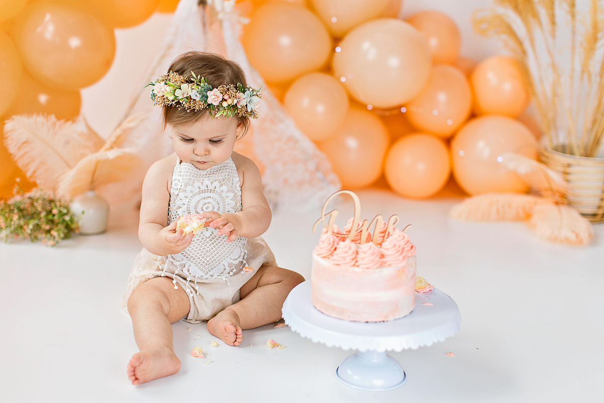 Kansas City Cake Smash Photographer Orange boho_-3