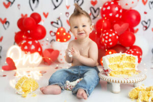 Valentines Day Cake Smash Inspiration Mini Session Kansas City photographer