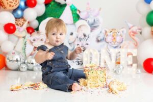 Kansas City cake smash photographer party animal wild ones themed inspiration birthday